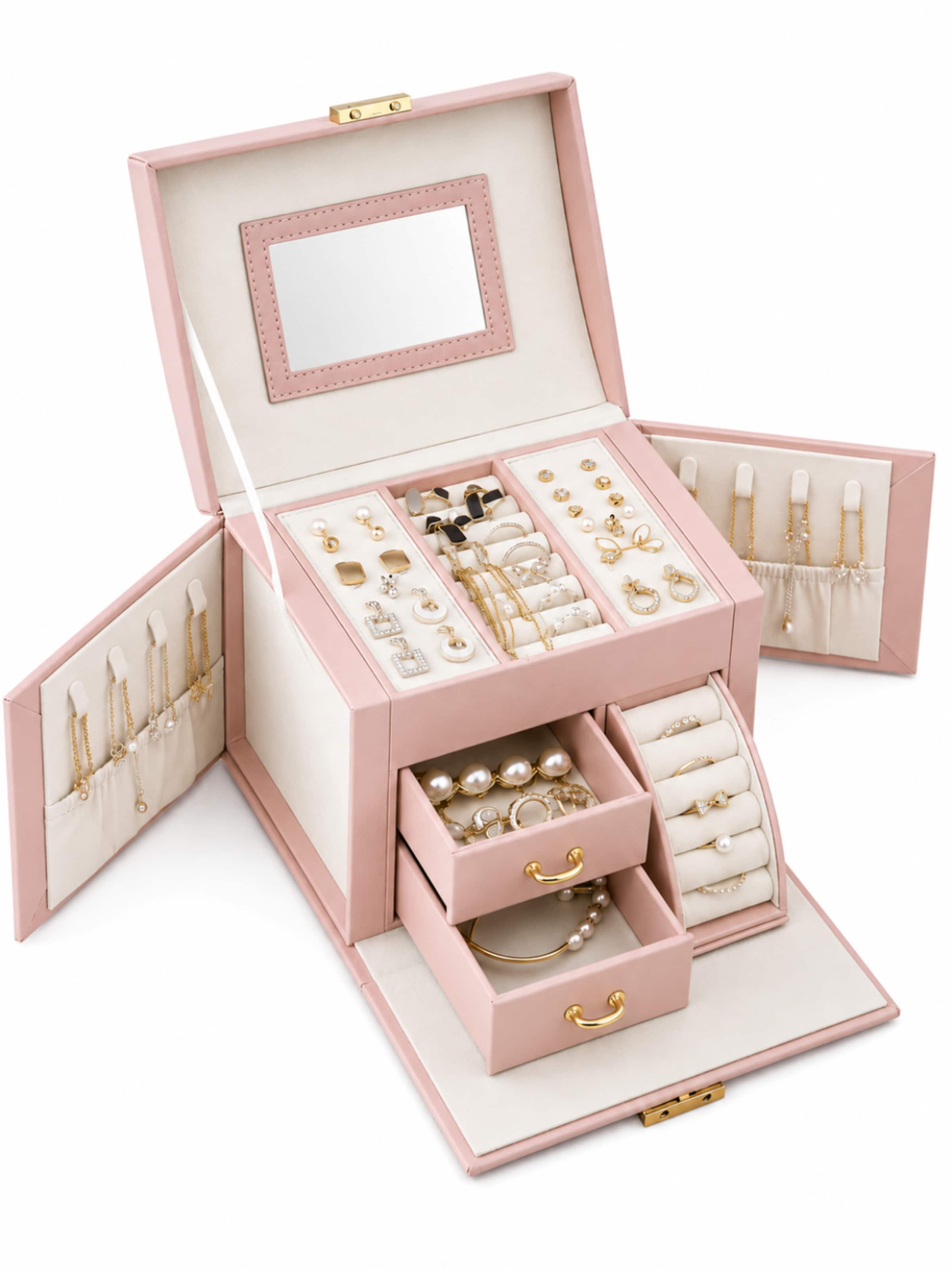 MEVYRA Jewelry Storage in Pink: front