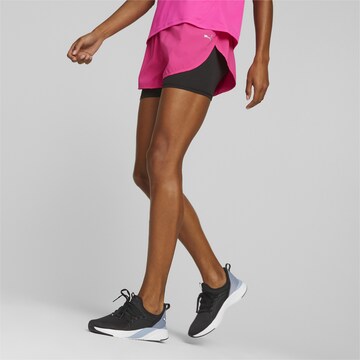 PUMA Regular Workout Pants 'Run Favourite' in Pink: front