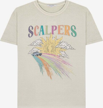 T-shirt Scalpers en beige : devant