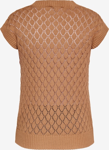 Usha Knitted Vest in Brown