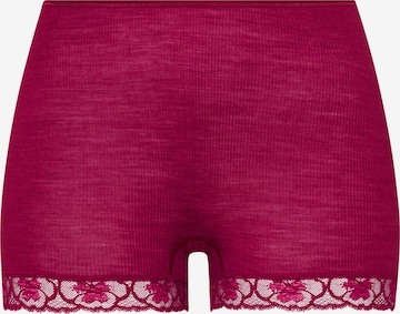 Hanro Broekje ' Woolen Lace ' in Rood: voorkant