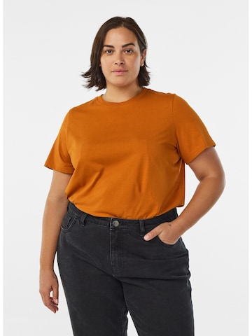 Zizzi Shirt 'Charlin' in Oranje: voorkant