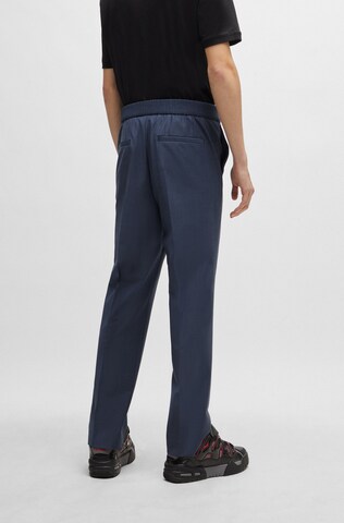 HUGO Slim fit Pleated Pants 'Howie' in Blue