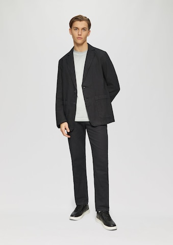 QS Comfort fit Colbert in Blauw