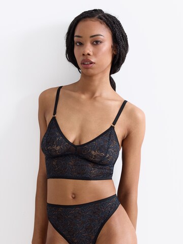Erlich Textil Bustier BH in Zwart: voorkant