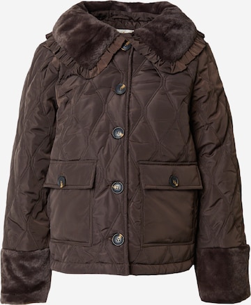 Derhy Between-Season Jacket 'FAUVETTE' in Brown: front