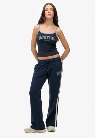 Superdry Flared Broek 'Essentials' in Blauw