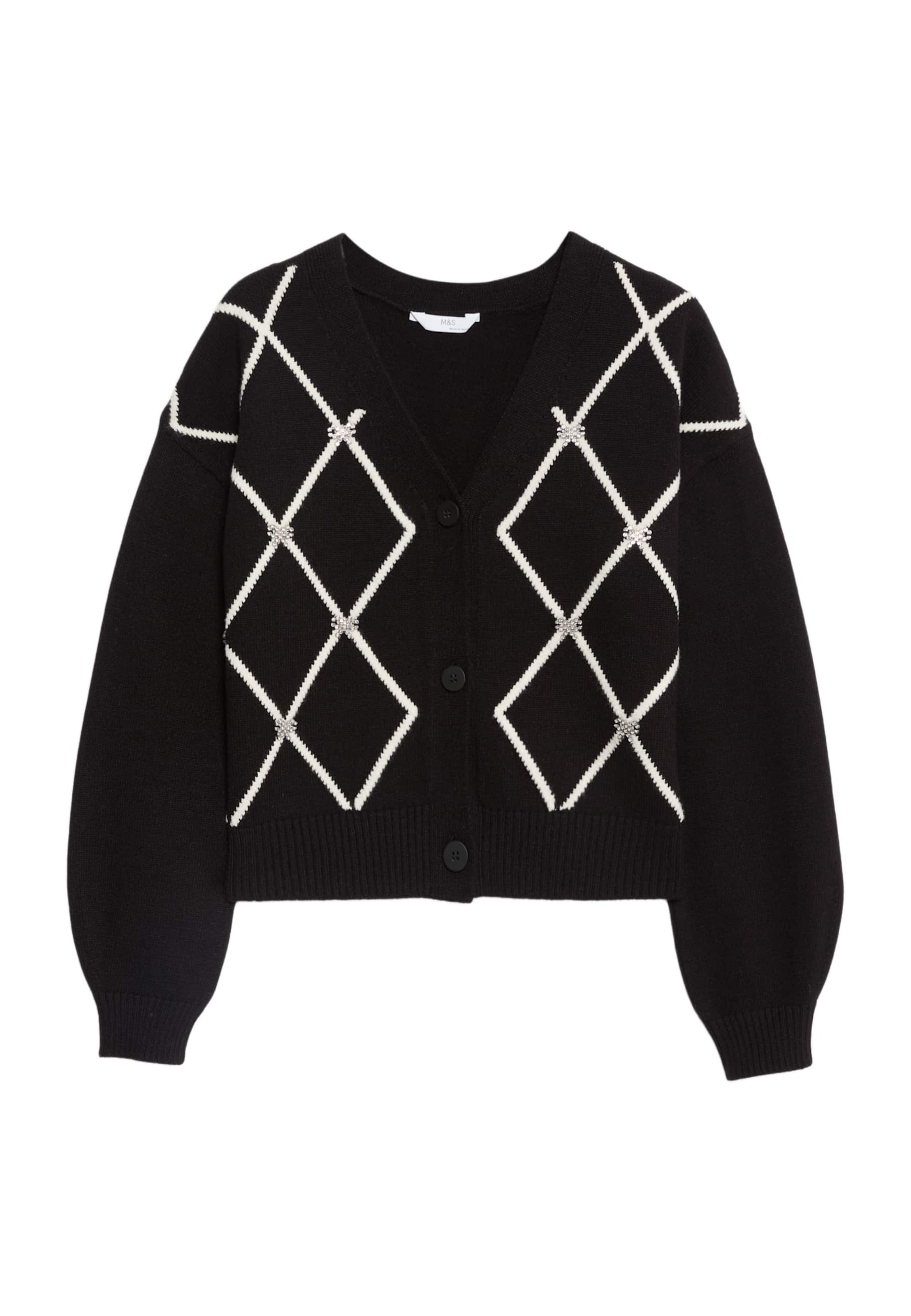 Cardigan Marks & Spencer en noir : devant
