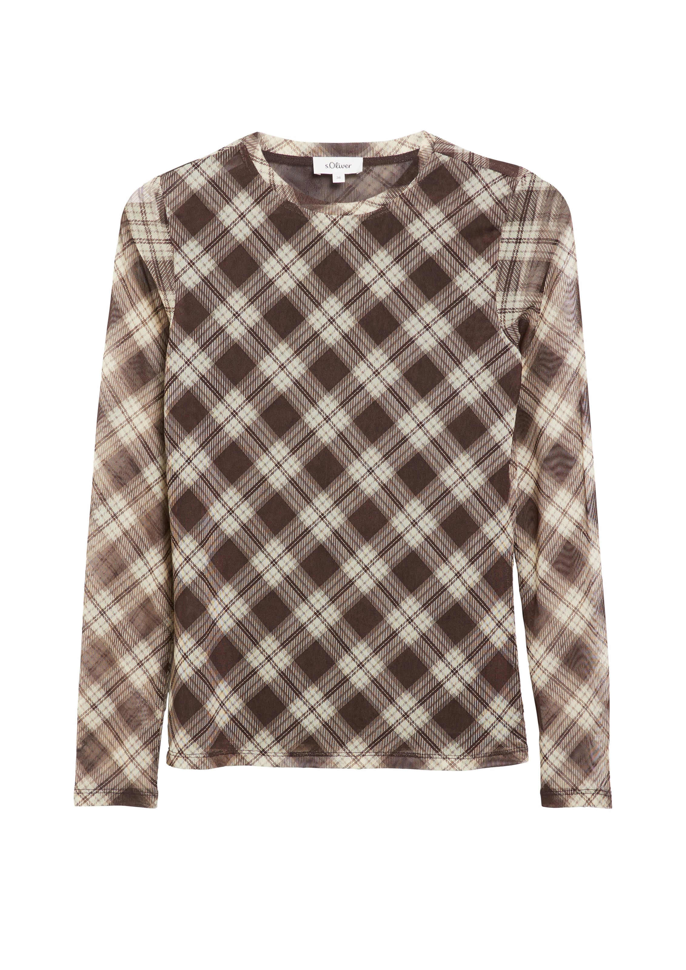 s.Oliver Shirt in S in Sand / Dark brown, Item view