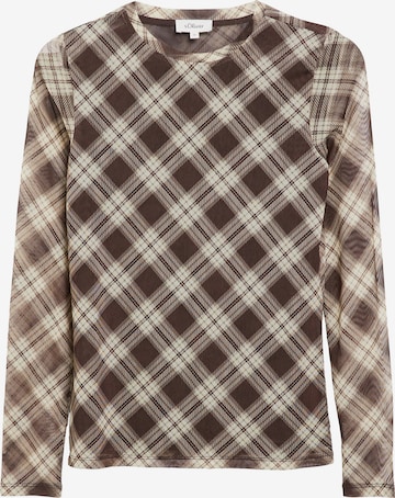s.Oliver Shirt in Bruin: voorkant