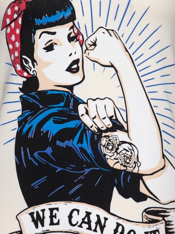 Queen Kerosin Shirt 'We can do it' in Beige