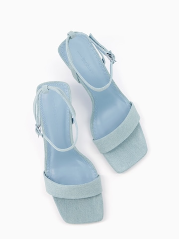 Bershka Strap sandal in Blue