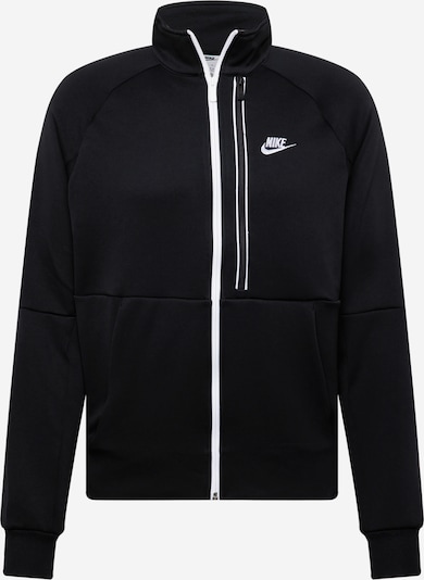 Hanorac 'Tribute' Nike Sportswear pe negru / alb, Vizualizare produs