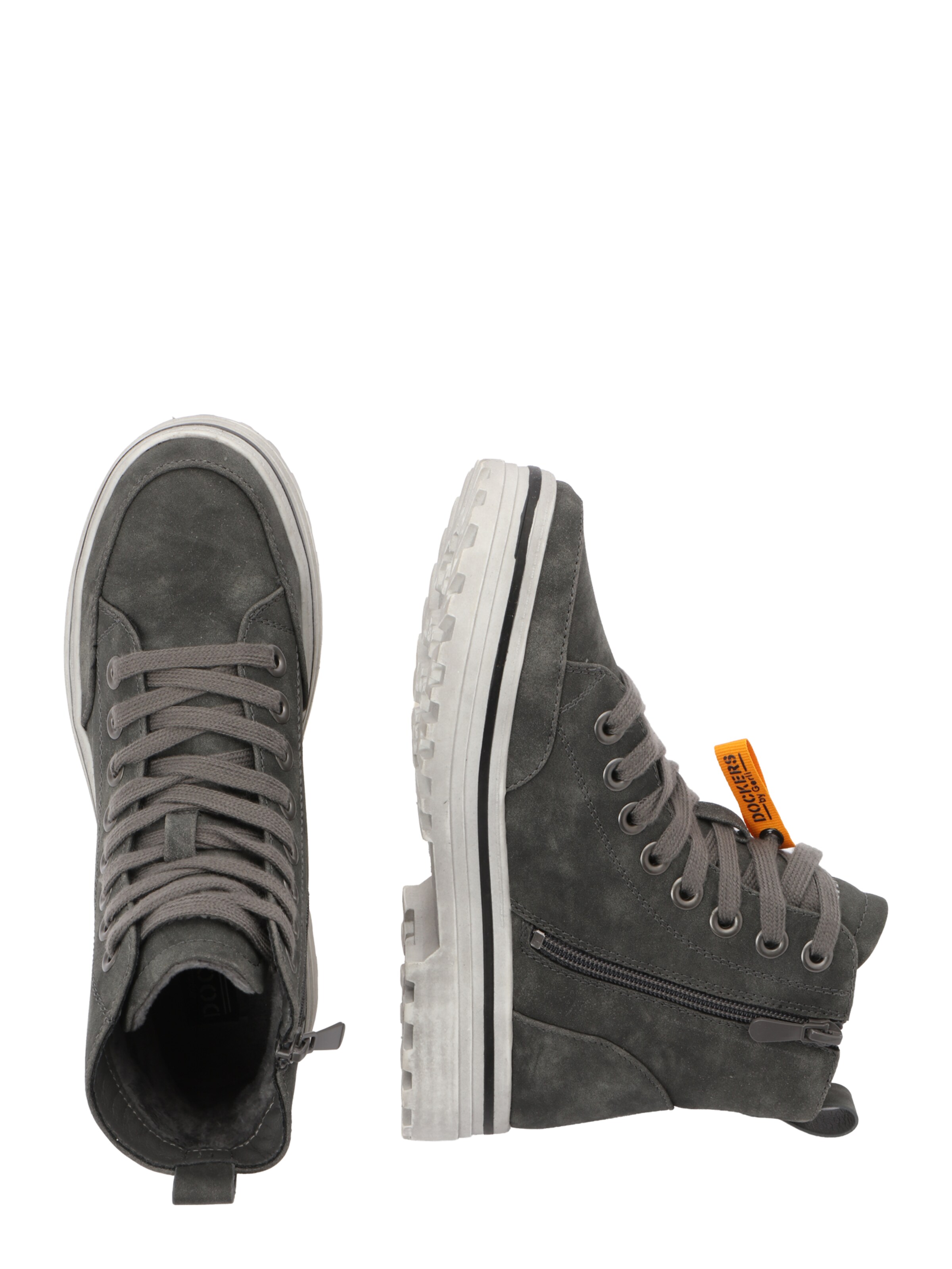 Dockers by Gerli Fűzős rövid szárú csizmák - szürke: oldalt