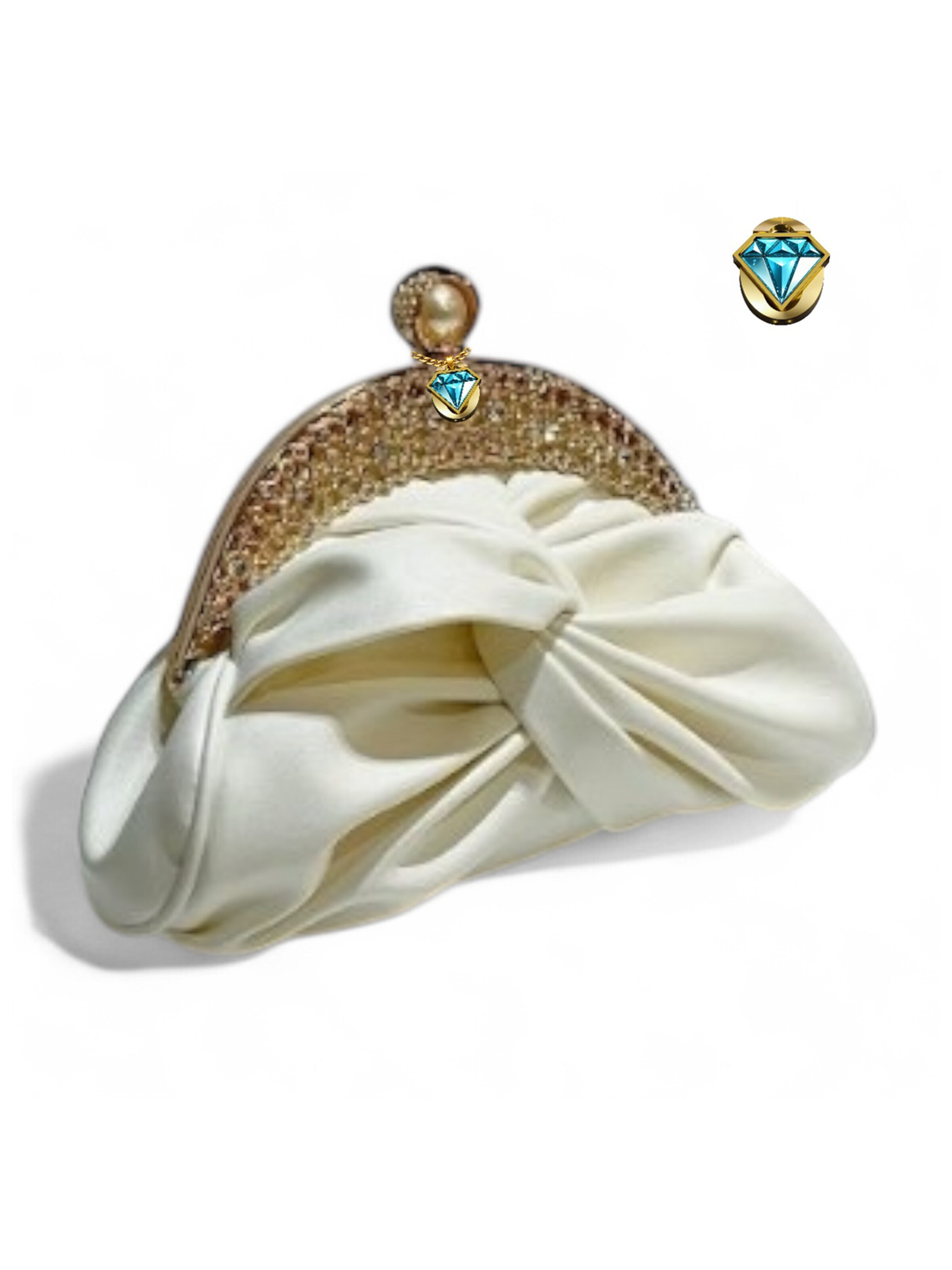 Elegon Handbag 'Model Slovakia Gold' in White: front