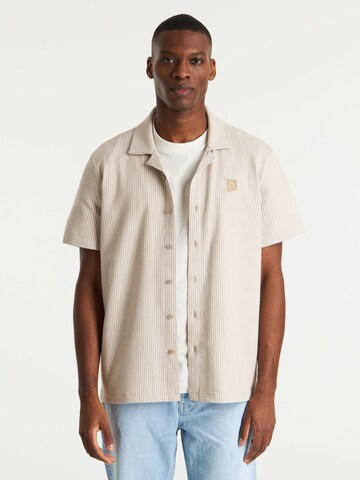 CHASIN' Comfort fit Overhemd 'Doby Sear' in Beige: voorkant