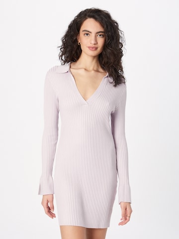 NLY by Nelly Knitted dress in Purple: front