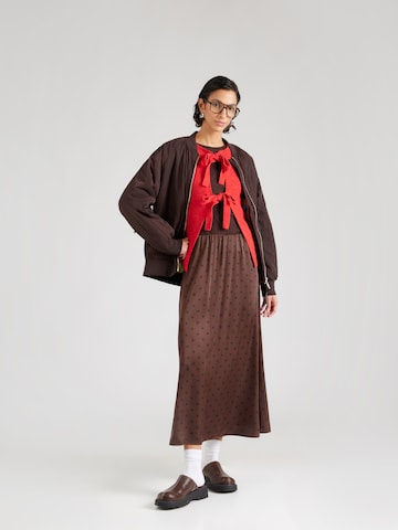 Cardigan 'PCSILLY' PIECES en rouge