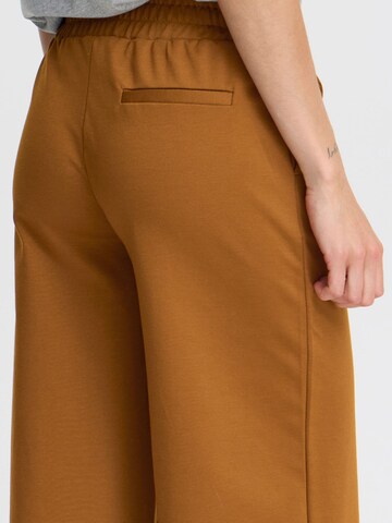 ICHI - Pierna ancha Pantalón 'Kate' en marrón