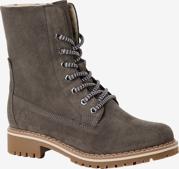 Tamaris Schnürstiefelette in Grau: Vorderseite