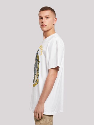 T-Shirt 'Harry Potter Hufflepuff Crest' F4NT4STIC en blanc