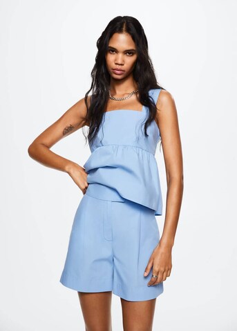 MANGO Regular Pleat-front trousers 'Miri' in Blue