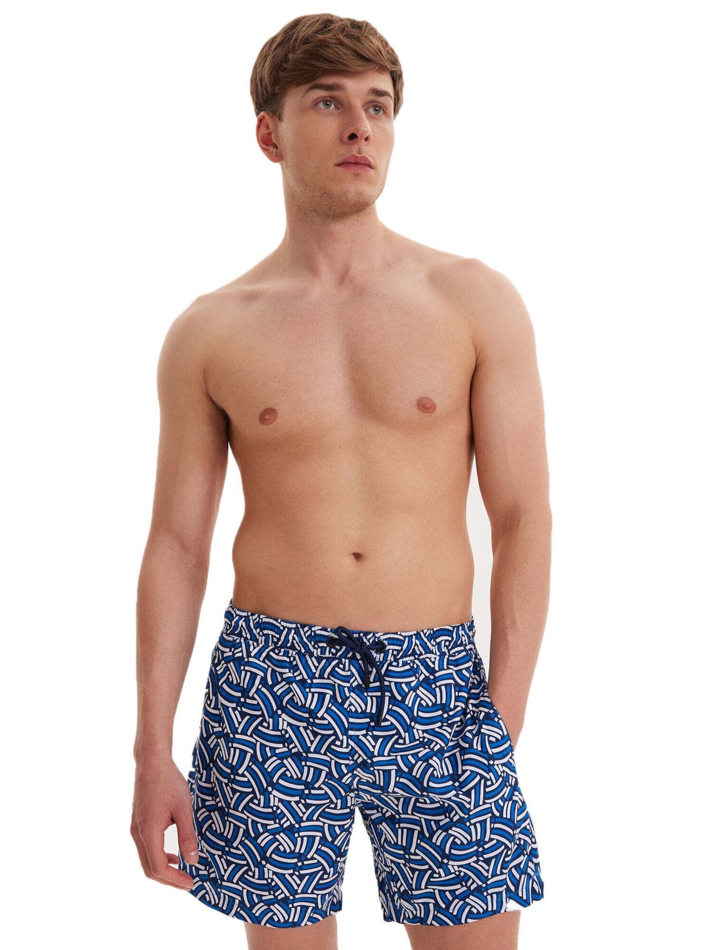 Shorts de bain 'Geometric' WESTMARK LONDON en bleu : devant
