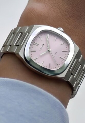 Montre à affichage analogique 'E Line ' TIMEX en argent : devant