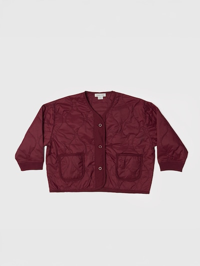 Maru + Bo Tussenjas 'LIGHT PADDED KIMONO JACKET WITH STITCHING' in 80-92 in de kleur Donkerrood, Productweergave