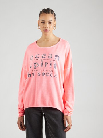 Pullover extra large di Soccx in rosso: frontale
