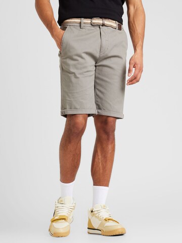 Lindbergh Regular Chino Pants 'Superflex' in Grey: front