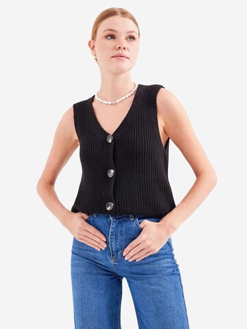 Gilet in maglia di Bigdart in nero: frontale