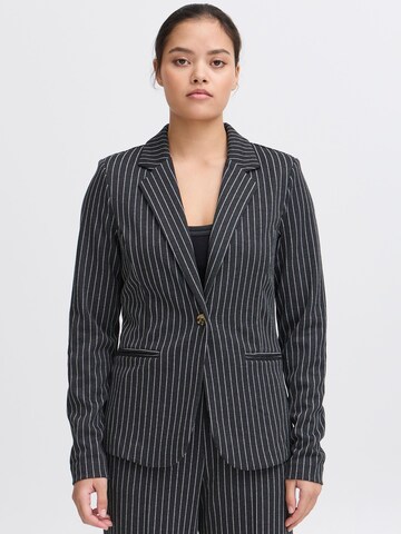 Blazer ' IXKATE PINSTRIPED BL ' di ICHI in grigio