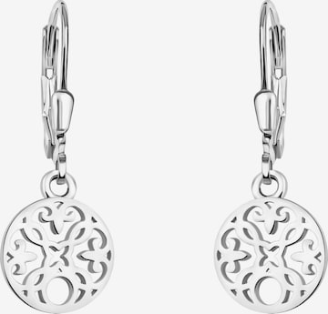 Sofia Milani Ohrringe 'Ornament Circle' in Silber: Vorderseite