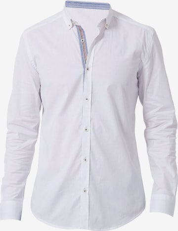 Felix Hardy Slim fit Button Up Shirt in White: front