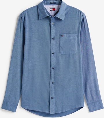 Tommy Jeans Regular fit Риза в синьо: отпред