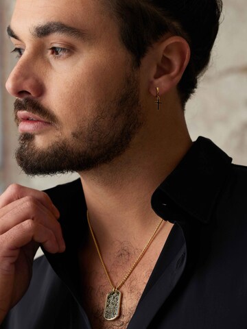 Boucles d'oreilles Lucardi en or : devant