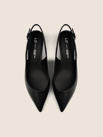 L37 HANDMADE SHOES Slingpumps 'ELEGANCE ESSENCE' in Zwart