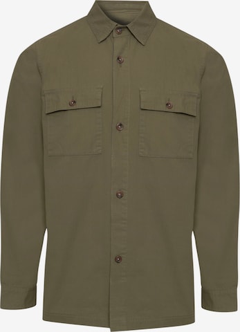 Threadbare Regular Fit Hemdjacke 'Ministry' in Grün: Vorderseite