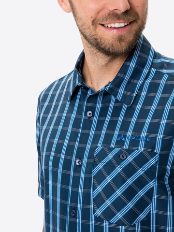 VAUDE Regular fit Athletic Button Up Shirt in Blue