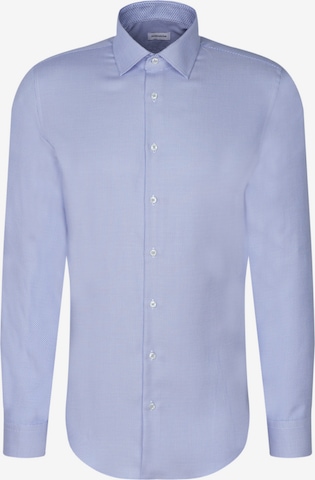Coupe slim Chemise business 'Smart Essentials' SEIDENSTICKER en bleu : devant