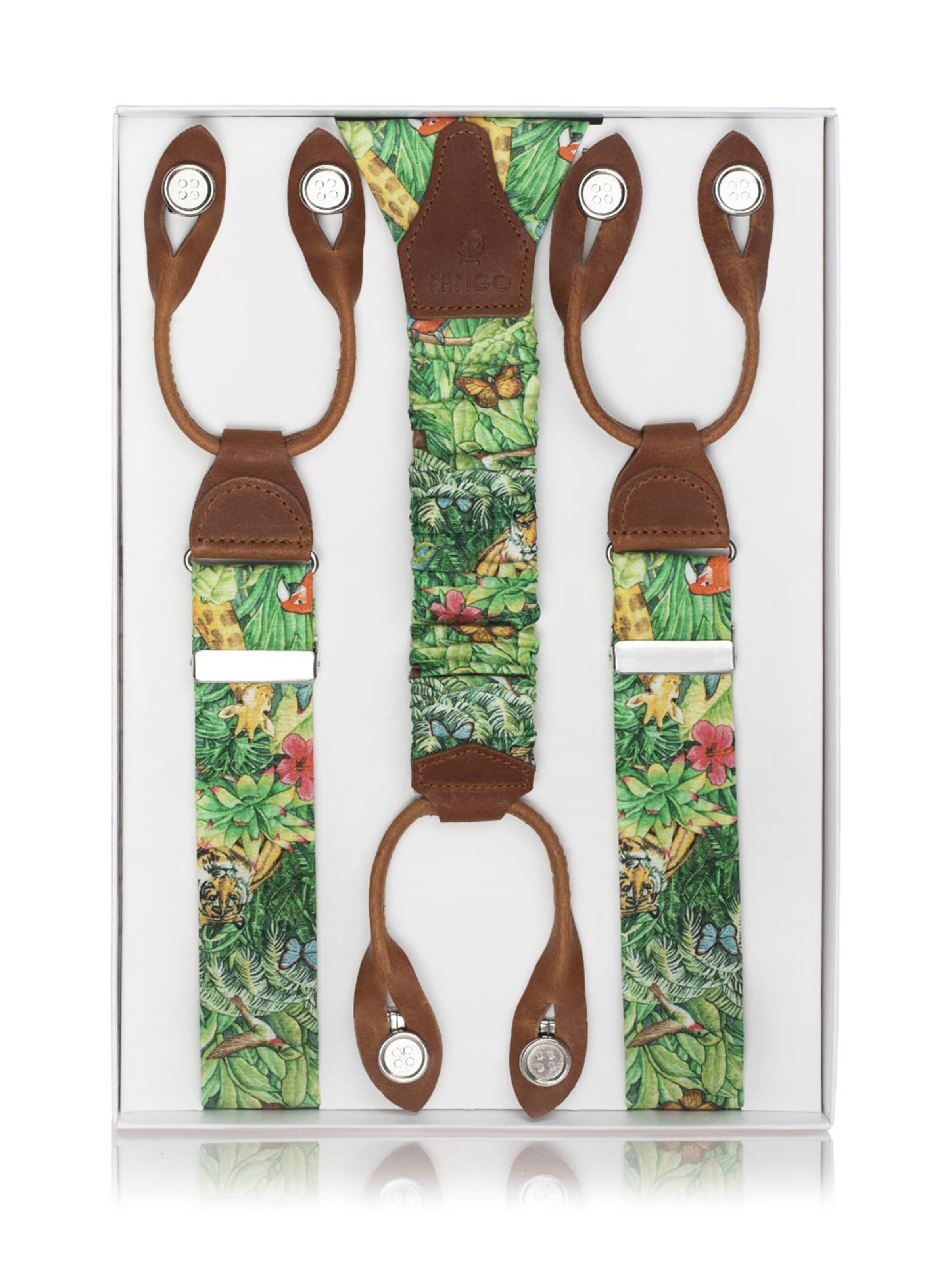 FAFIGO Suspenders 'Zio Giungla' in Mixed colors: front