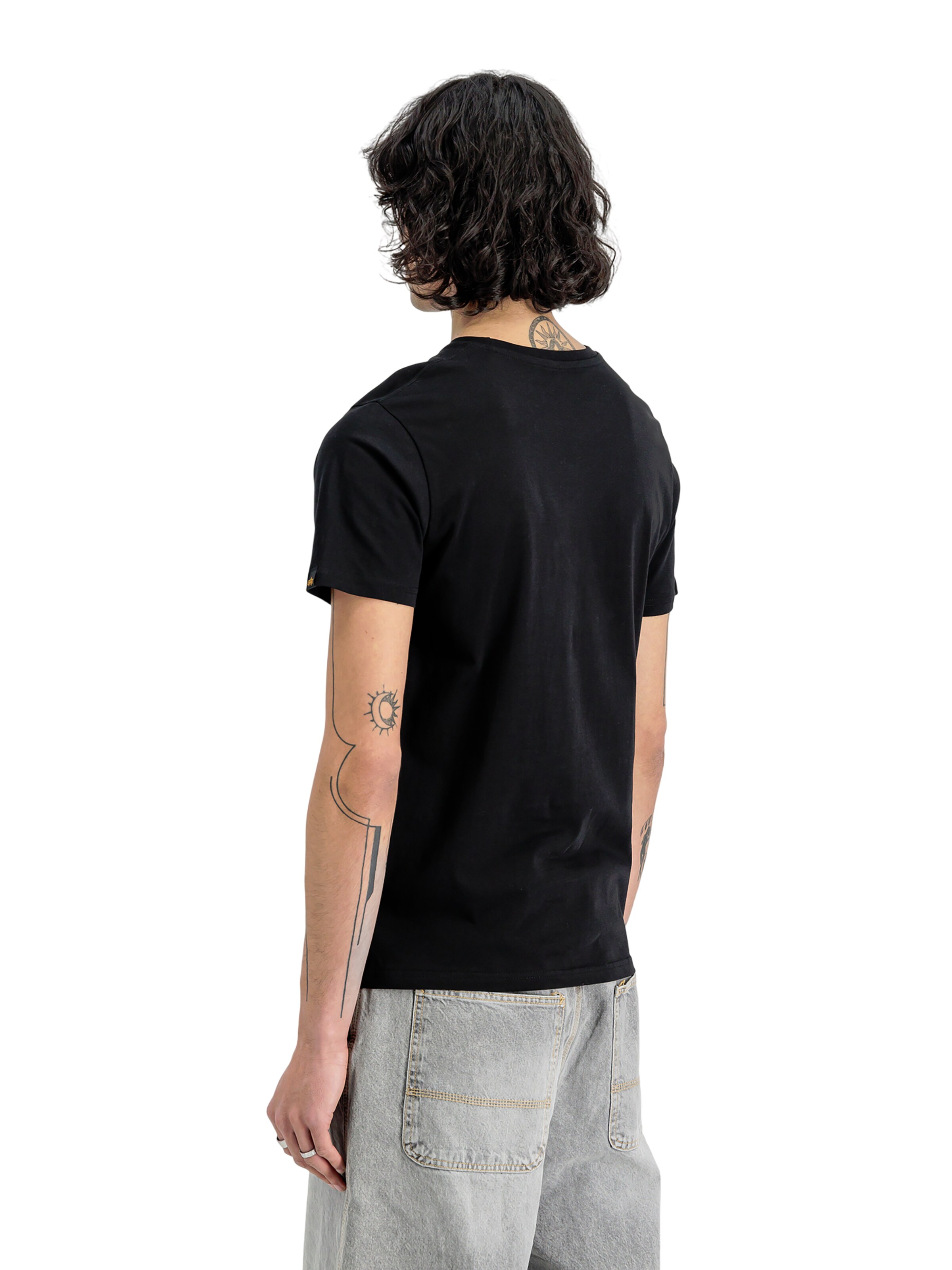 ALPHA INDUSTRIES Shirt 'Basic 2 Pack' in Black