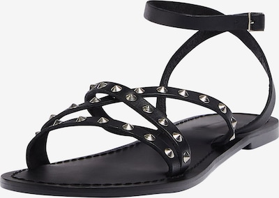 Pull&Bear Remienkové sandále - čierna / strieborná, Produkt