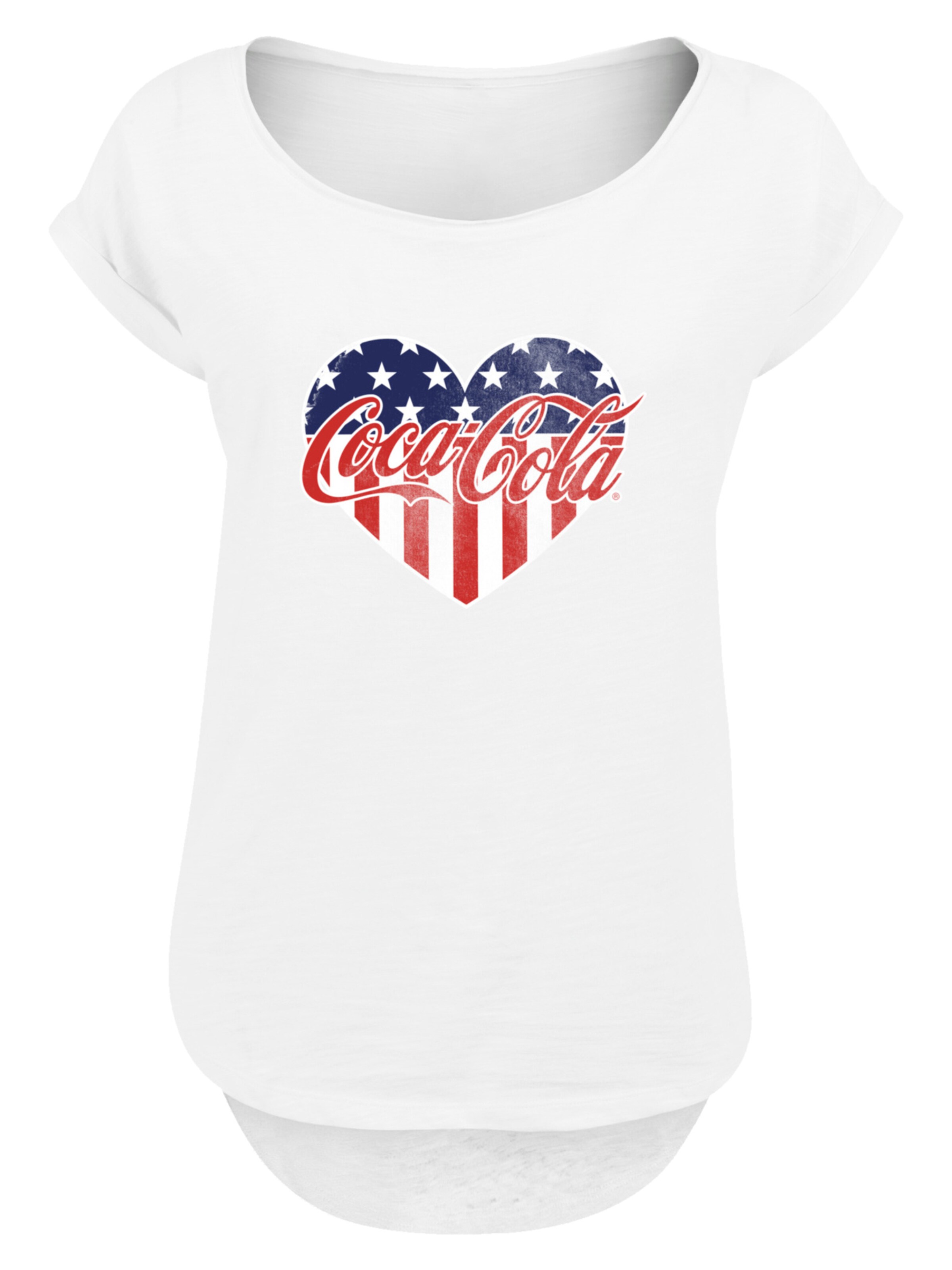 F4NT4STIC T-shirt 'Coca Cola Americana' en bleu foncé / rouge / blanc, Vue avec produit