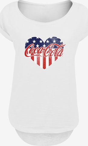 T-shirt 'Coca Cola Americana' F4NT4STIC en blanc : devant
