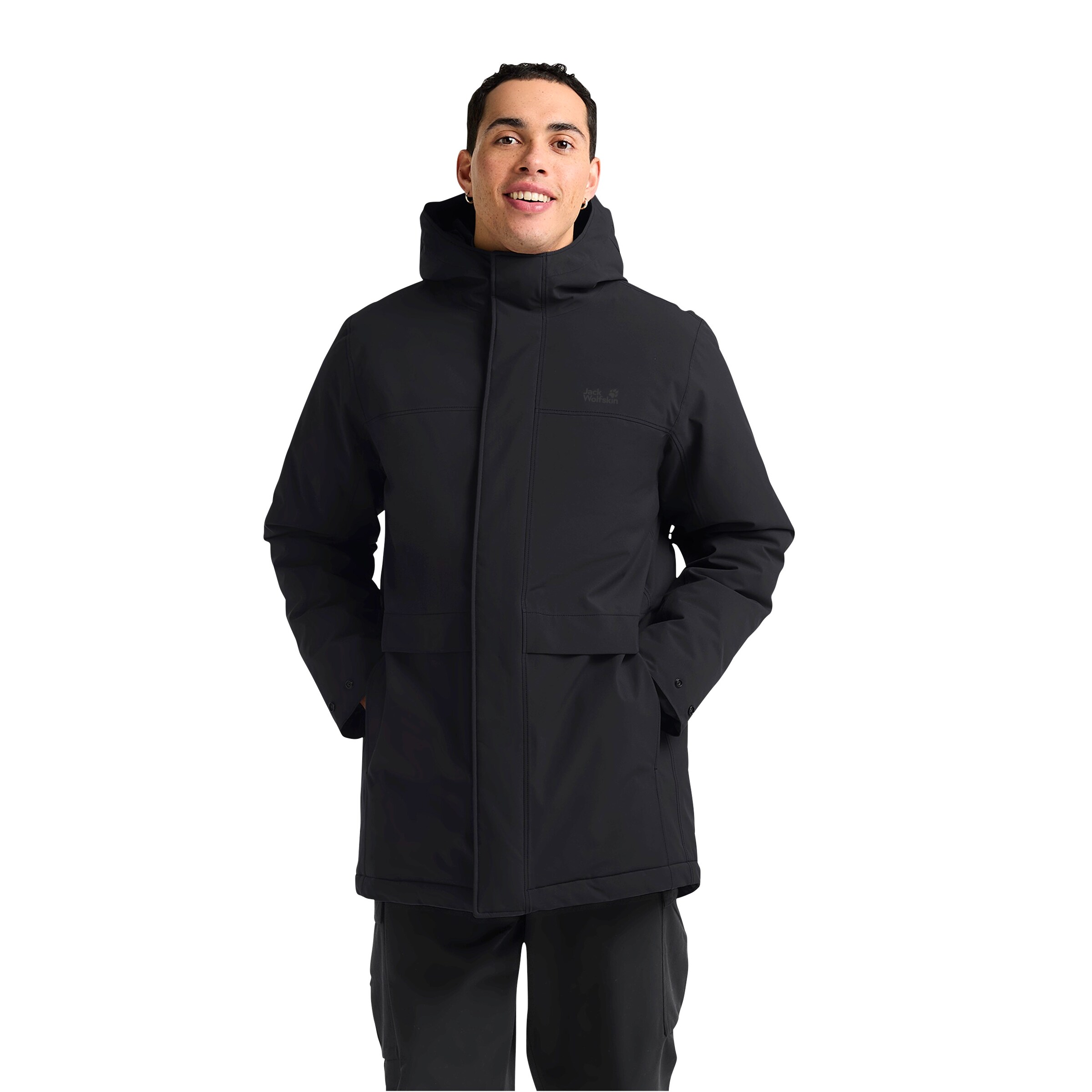 JACK WOLFSKIN Winter Parka in Black: front