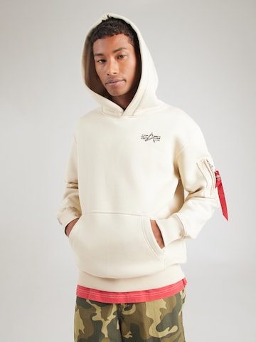 ALPHA INDUSTRIES Суичър 'Signature' в бежово