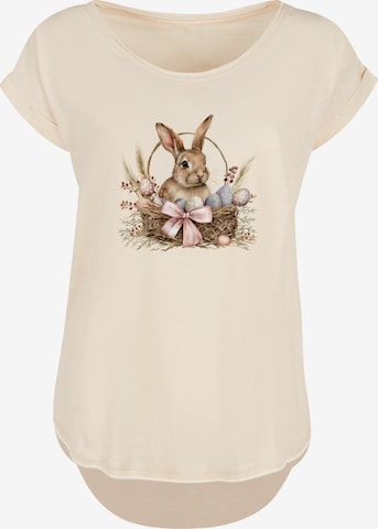 F4NT4STIC Shirt 'Osterhasen Korb Dekor' in Beige: voorkant