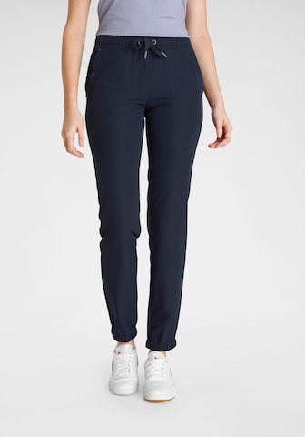 POLARINO Tapered Outdoor Pants in Blue: front